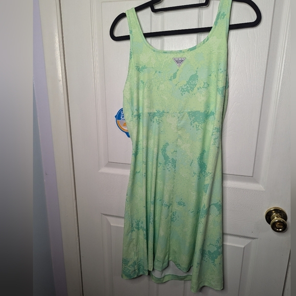 New Columbia PFG Freezer III Dress Womens Large Green Crew Neck Pullover UPF 50 - Picture 2 of 5